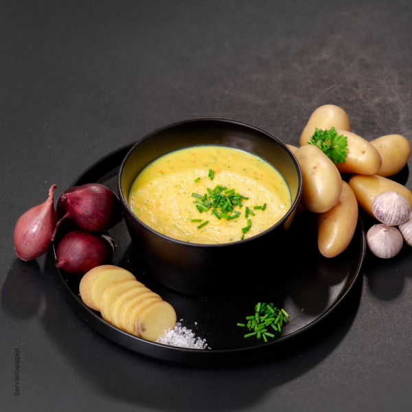High Protein Fertiggerichte Suppe – Mahlzeit Kartoffel Lauch Liebe vegan in 2 Minuten fertig